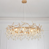 Round Small Water Drop Chandelier 35.4"